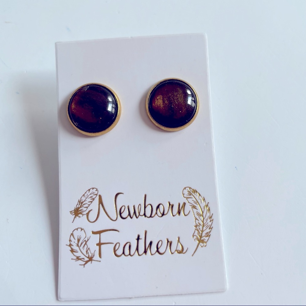 Free add on NF cat eye earrings with small flaw have been worn once & cleaned